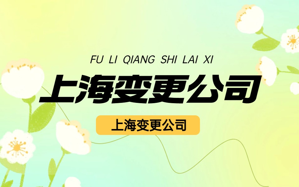 上海变更公司法人的流程